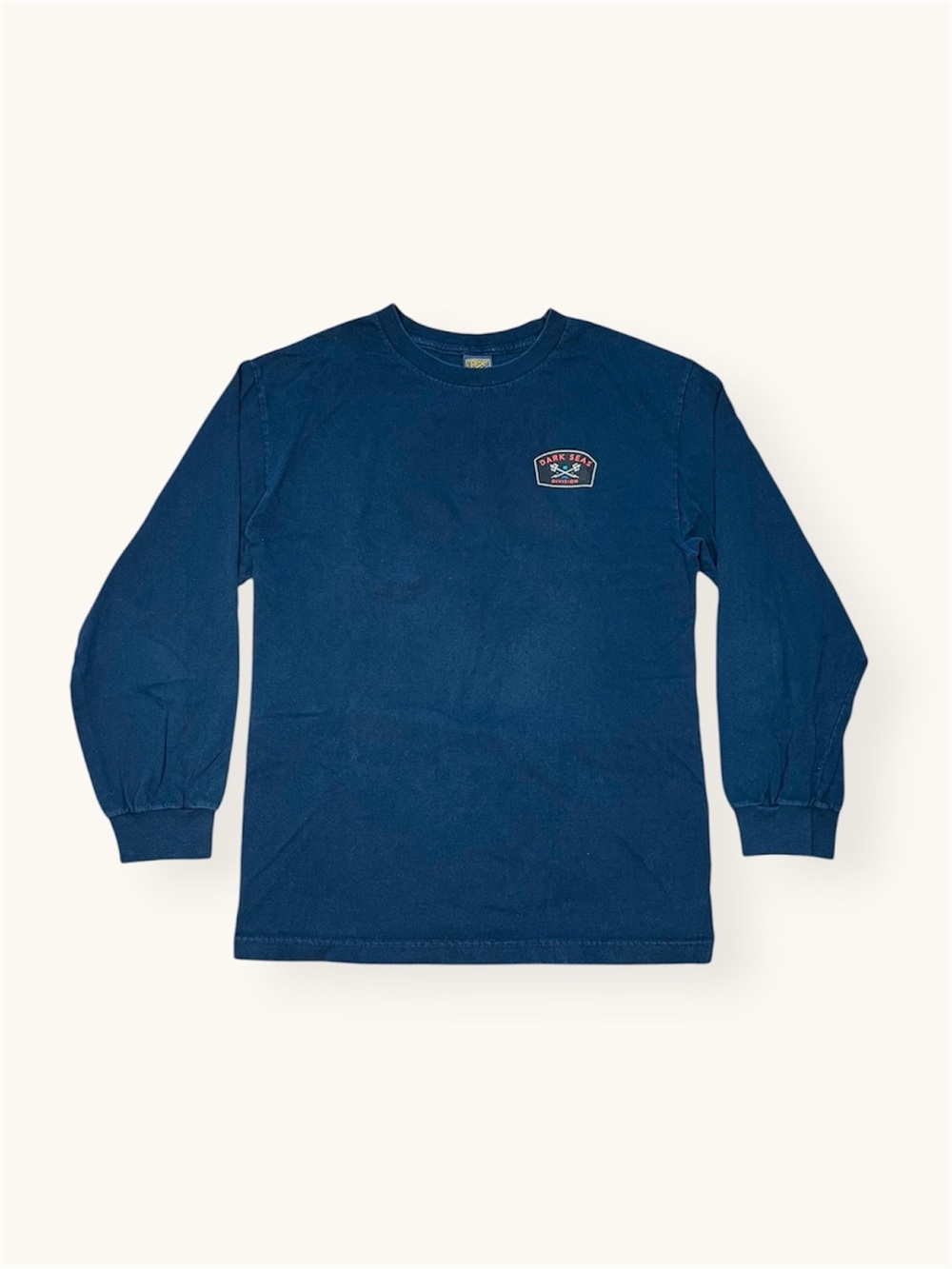 Dark Seas Division | Long Sleeve T-Shirt | Trident Logo Navy | Surf Outdoor